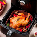 Kit 2 Forma de Silicone Air Fryer Grande 20CM Assadeira Fritadeira Quadrada