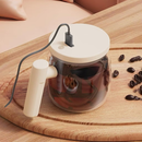 Caneca Automática Mistura Shake Com Cabo De Plástico 400ml Elétrica Recarregável 7000rpm Alta Velocidade Vidro