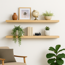 Prateleiras de  Madeira com Suporte Invisivel (KIT 2 UNIDADES)